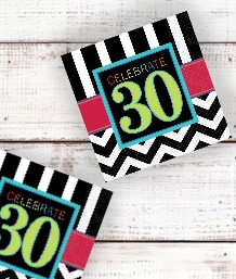 Chevron 30th Birthday Party Supplies | Balloon | Decoration | Pack